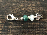 Moss Agate Charm