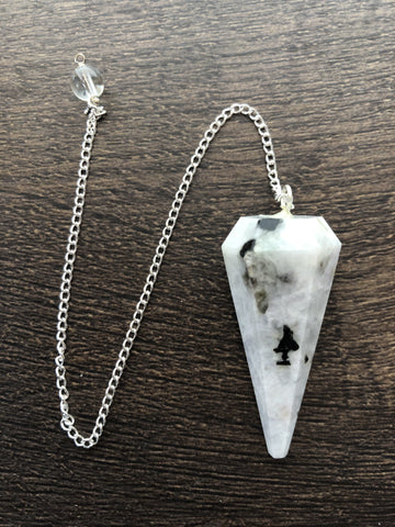 Rainbow Moonstone Pendulum