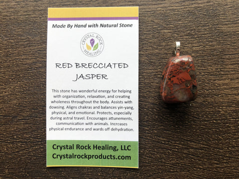 Red Breciated Jasper Pendant