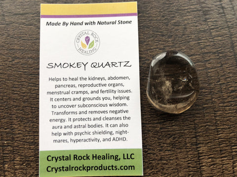 Smokey Quartz Oval Pocket Stone Medium
